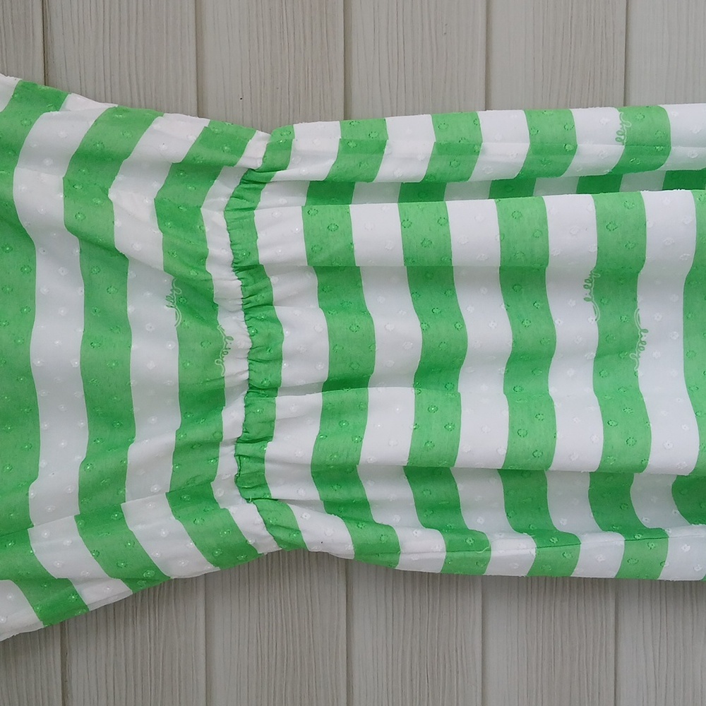 Lilly Pulitzer Danna Awning Striped Green and White Dress - Picture 7 of 8